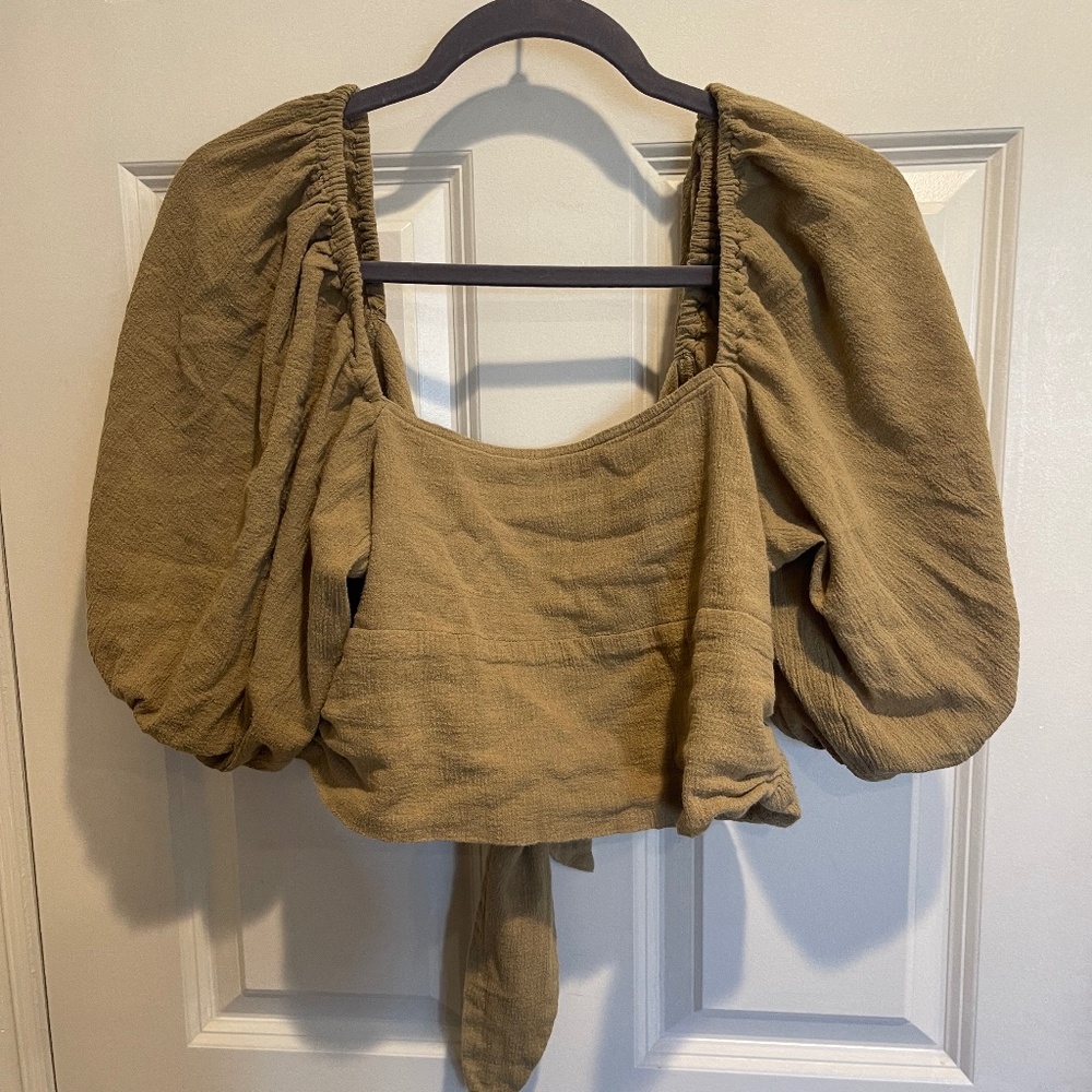 Free People wrap top tie top (reversible)
